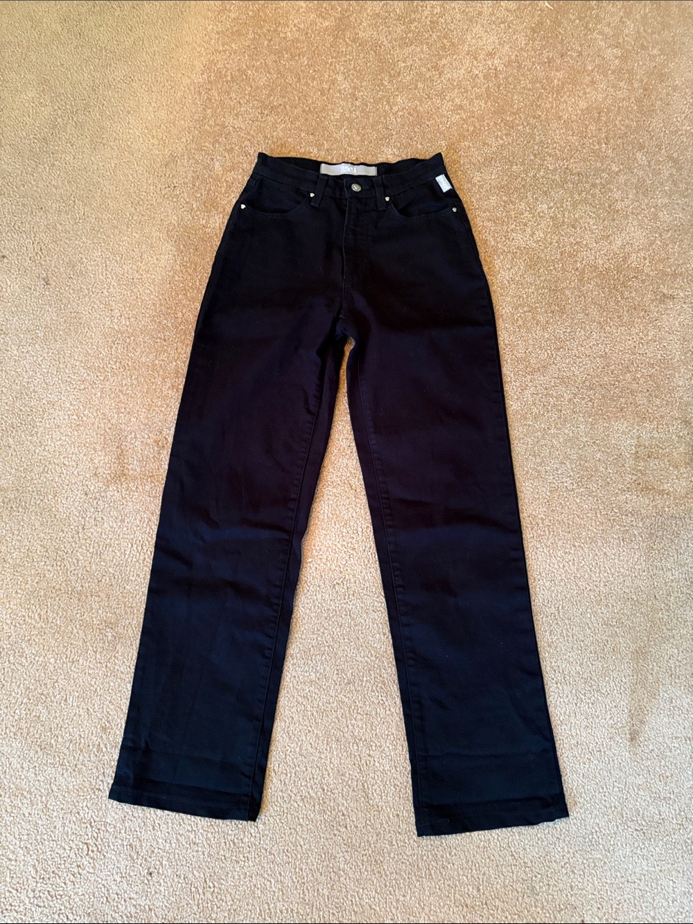Authentic Versace Women's Straight-Leg Black Jeans - Classic Fit